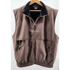 SDI TEC Men Vest Extra Large Brown Zip Lightweight Utility Workwear Outdoors